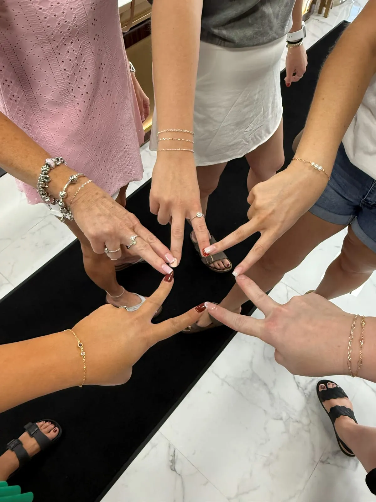 Group at a permanent jewelry party