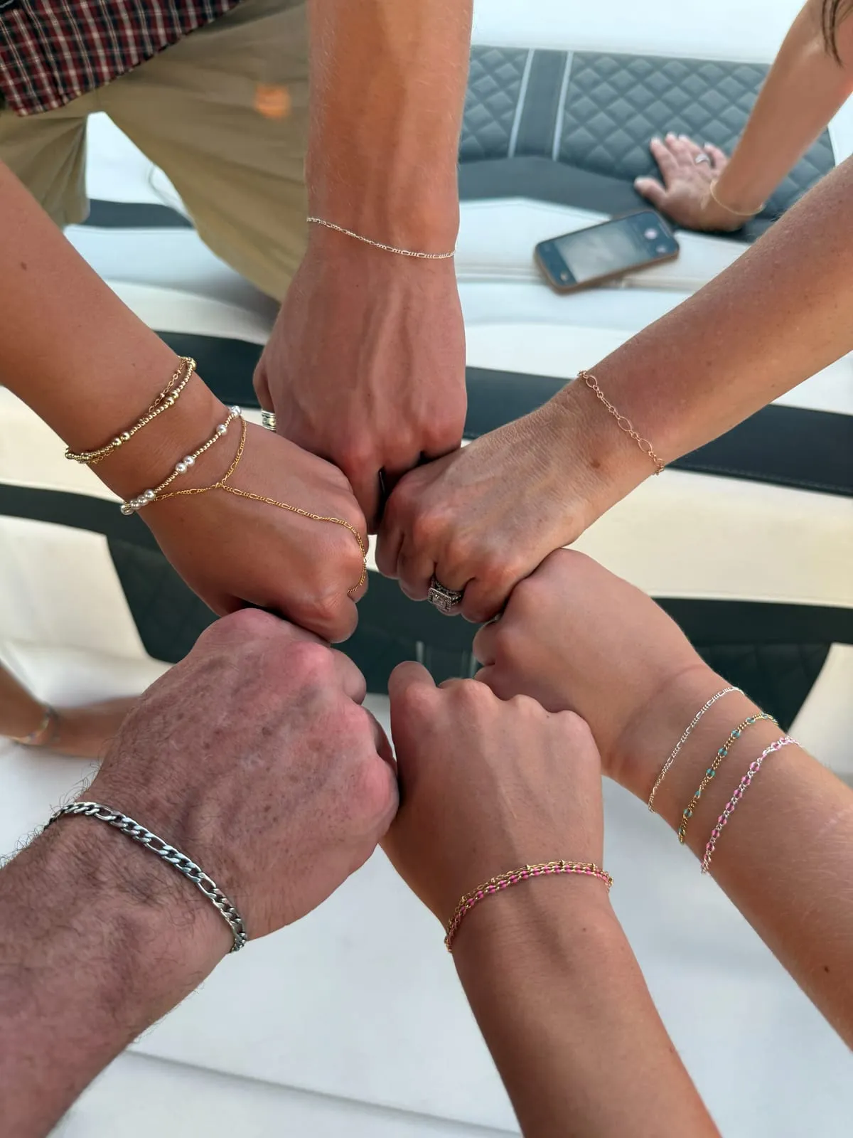 Group at a permanent jewelry party