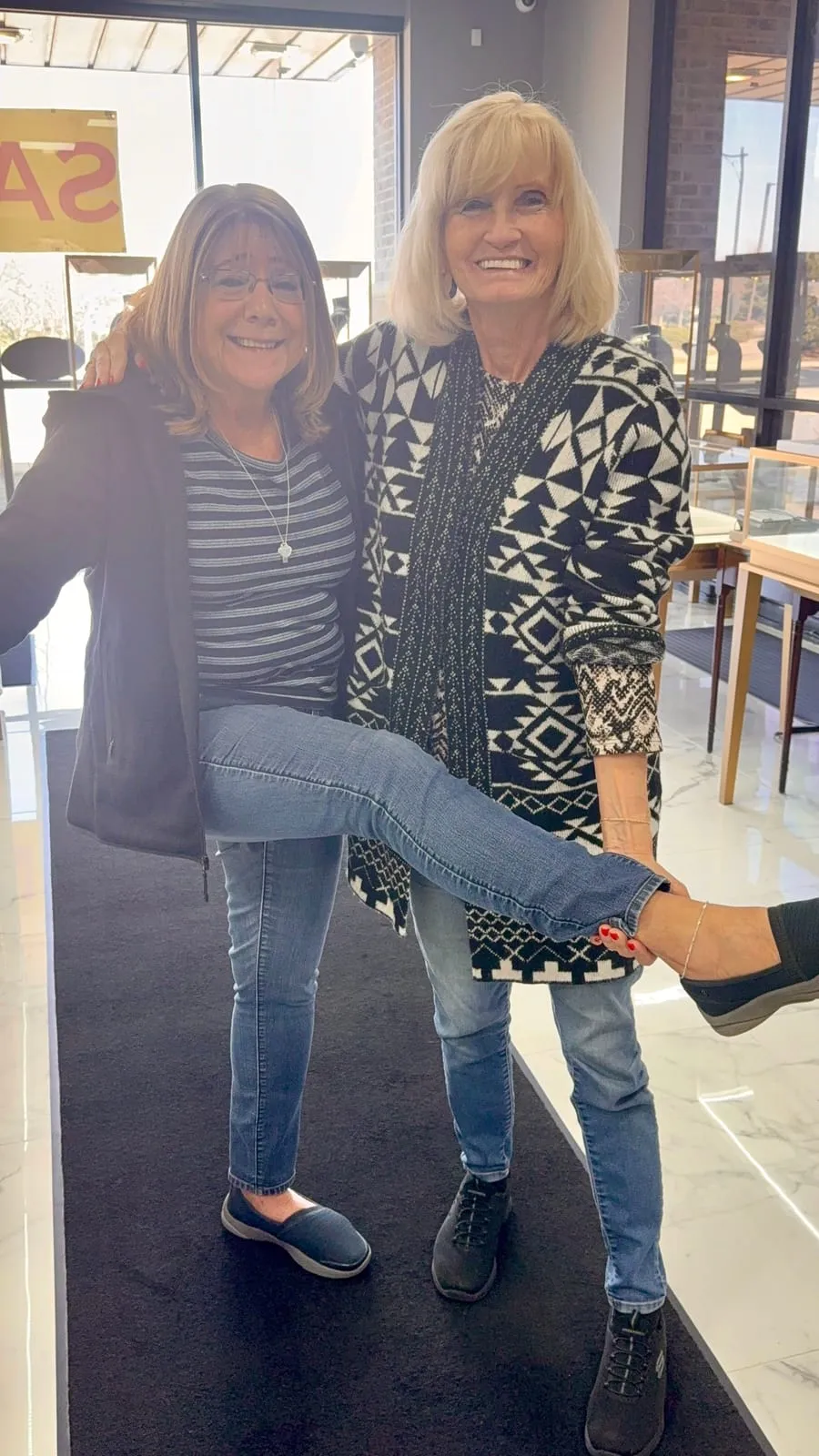 Friends with matching permanent jewelry