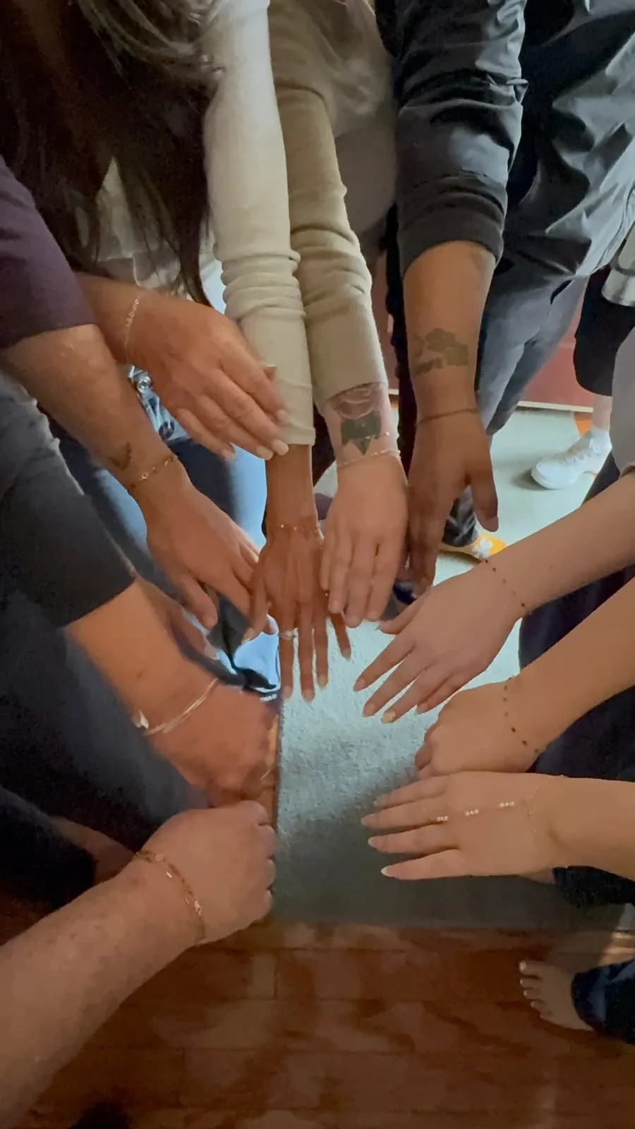 Group at a permanent jewelry party