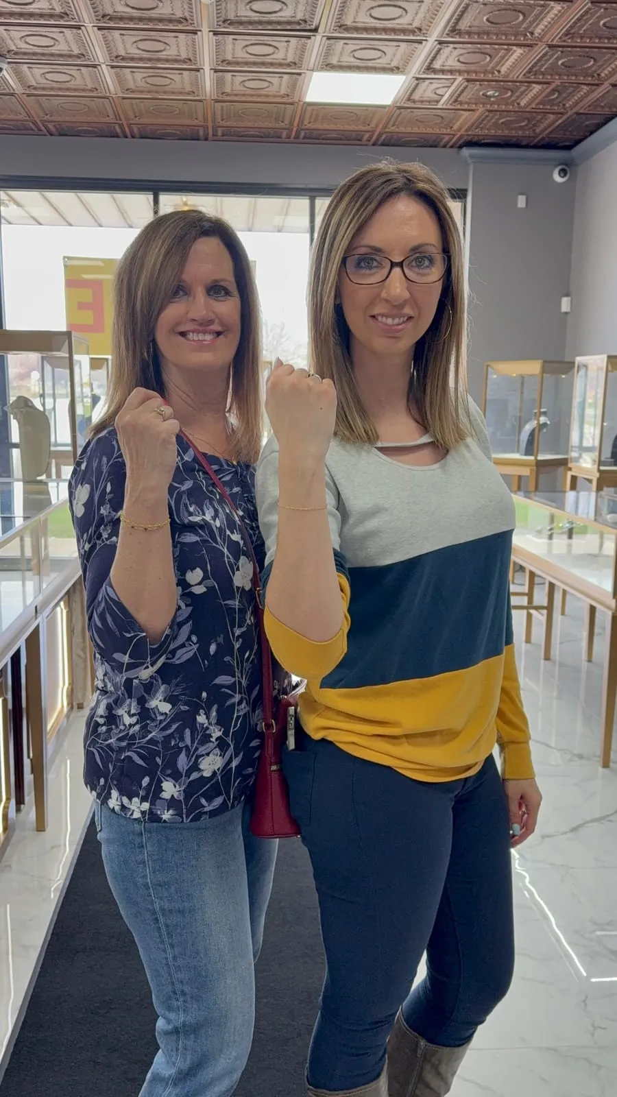 Mother and daughter with matching permanent jewelry