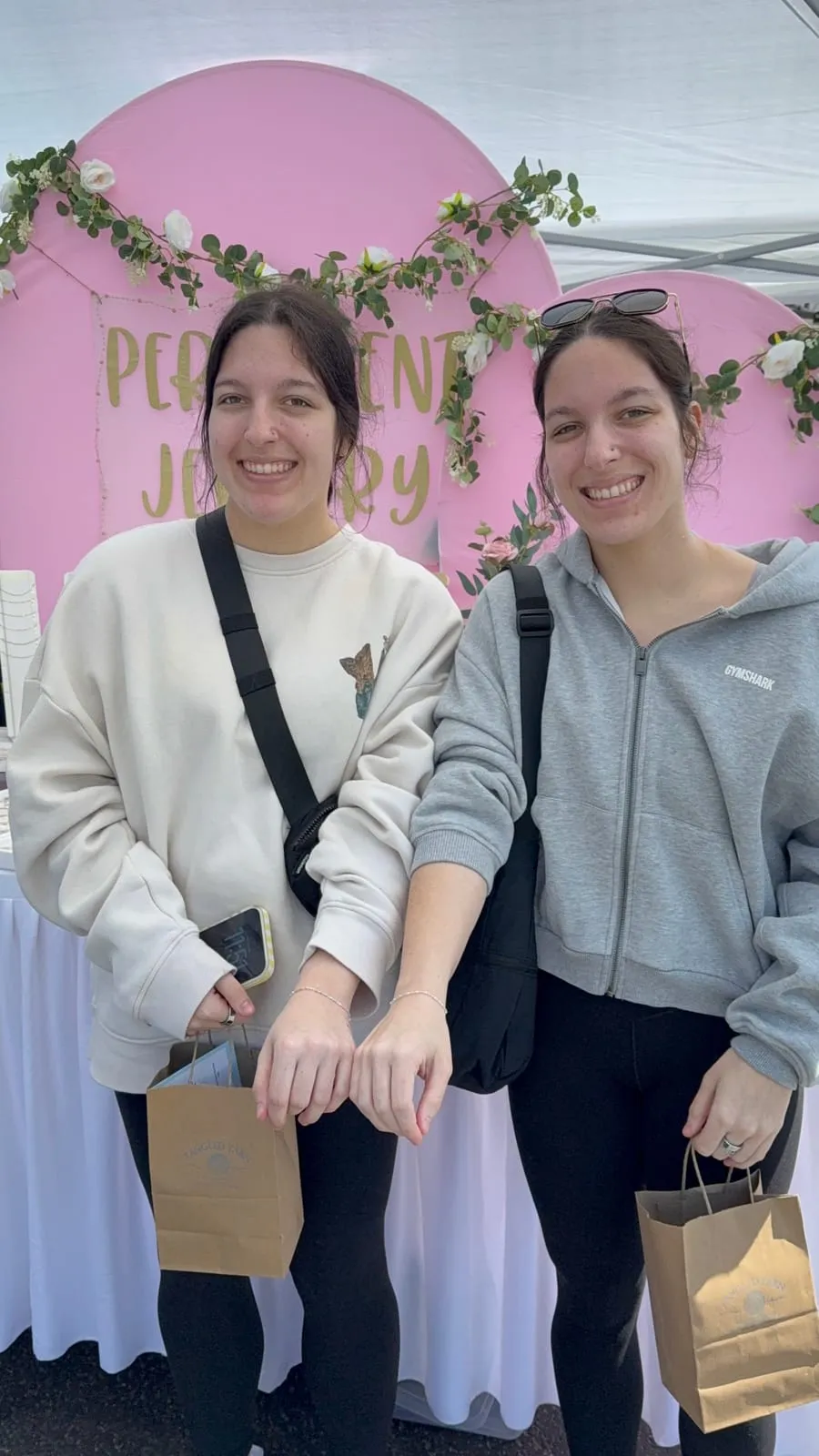 Friends with matching permanent jewelry