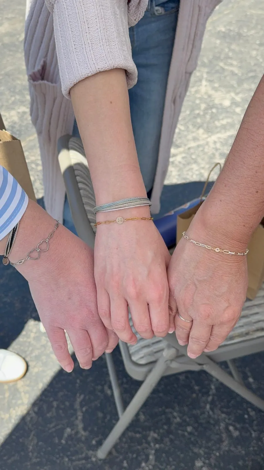 Group at a permanent jewelry party