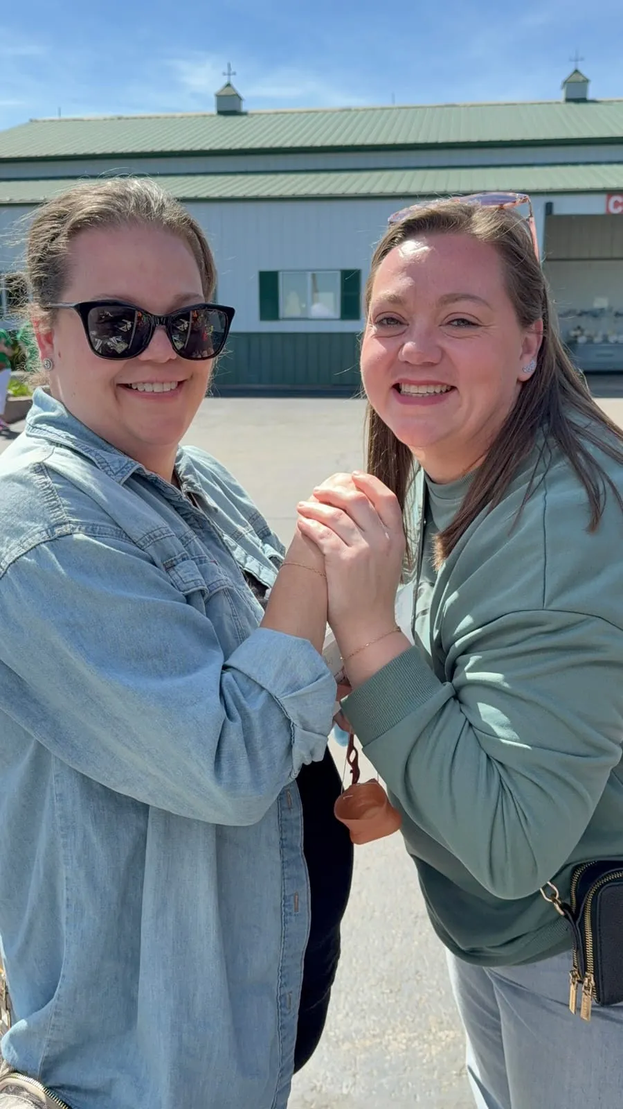 Friends with matching permanent jewelry