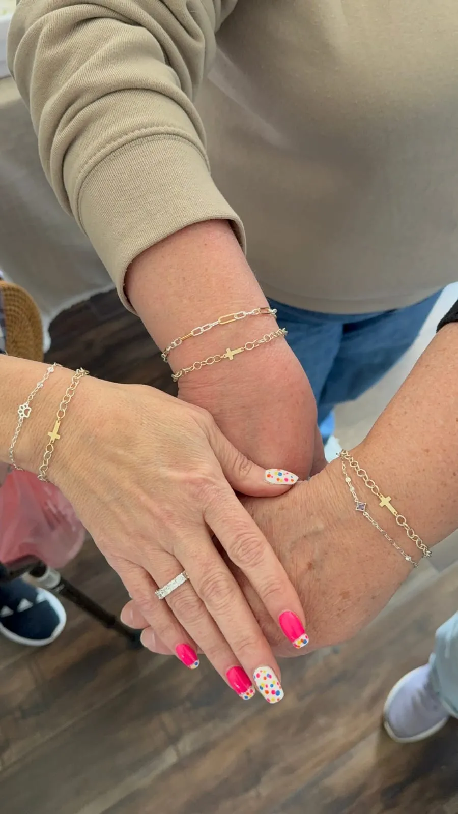 Group at a permanent jewelry party