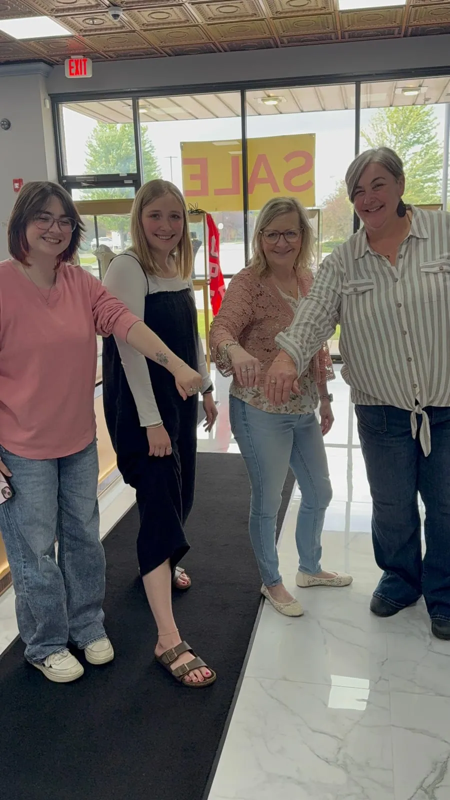 Group at a permanent jewelry party