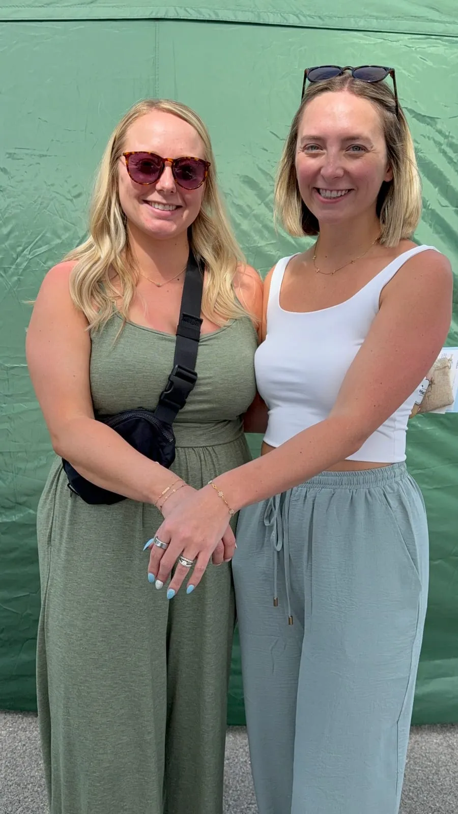 Friends with matching permanent jewelry