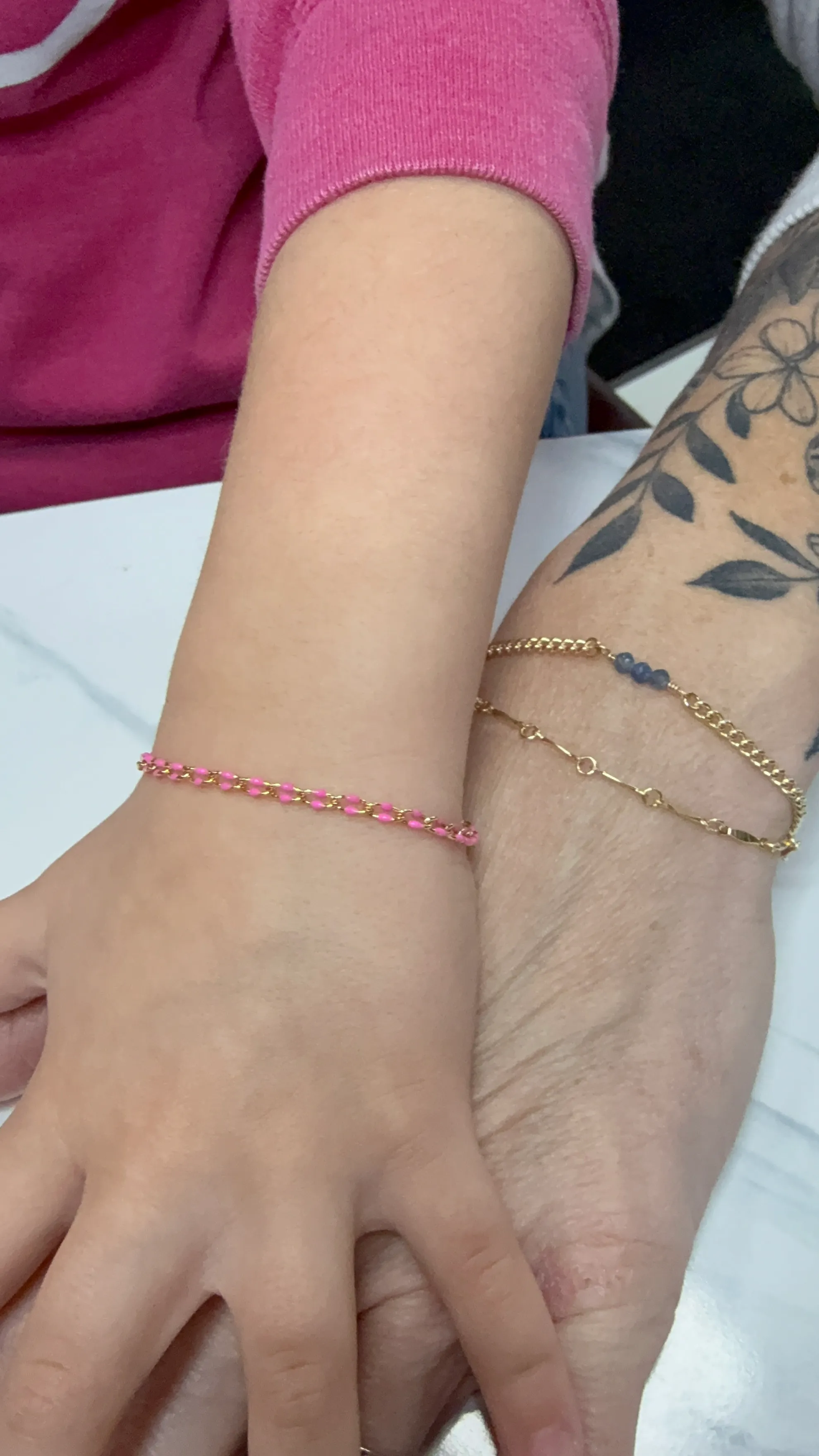 Mother and daughter matching bracelets